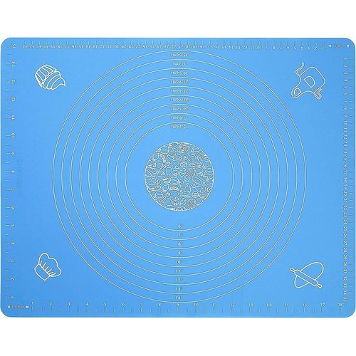 Tapis de cuisson antiadhésif en silicone 50 x 40 cm - Sans BPA, antidérapant, facile à nettoyer, durable pour la pâtisserie et la pâte