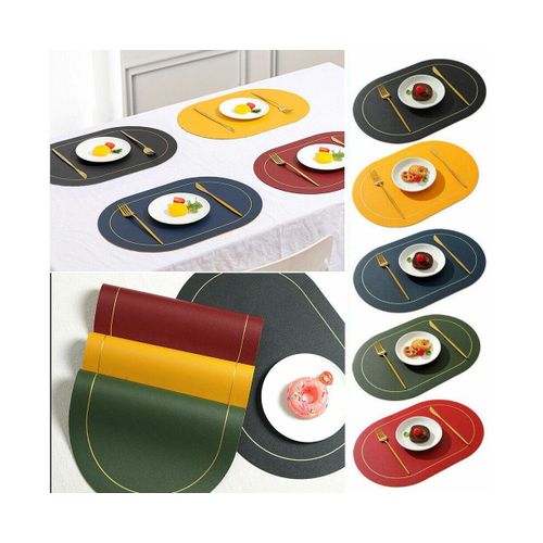 Lot De 5 Sets De Table Ovales Lavables, Antidérapants Et Résistants À La Chaleur, 45 Cm ¿ Décoration De Table Double Face Pour Toutes Les Occasions