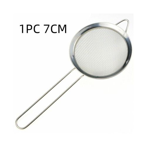 Passoire à tamis en acier inoxydable à mailles fines - Écumoire ovale polyvalente pour la cuisson, le filtrage et le tamisage des aliments