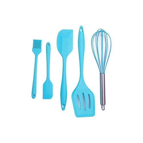 Ensemble D'ustensiles De Cuisine En Silicone De Qualité Supérieure - 5 Pièces, Durables, Antidérapants, Faciles À Nettoyer, Cadeau Idéal Pour Les Amateurs De Cuisine