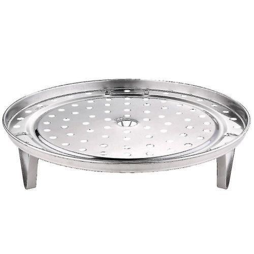 Grille à vapeur en acier inoxydable avec pieds amovibles - Dessous de plat polyvalent pour la cuisson à la vapeur, la pâtisserie et le rôtissage