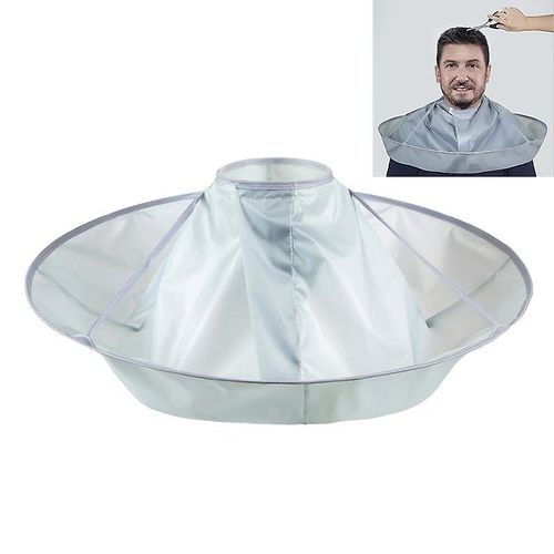 Cape De Coupe Pliable En Nylon Imperméable Pour Une Coupe Facile, Compacte Et Écologique, Gris Clair 