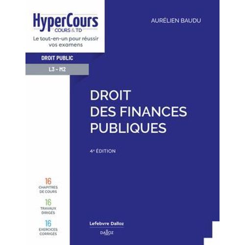 Droit Des Finances Publiques 4ed