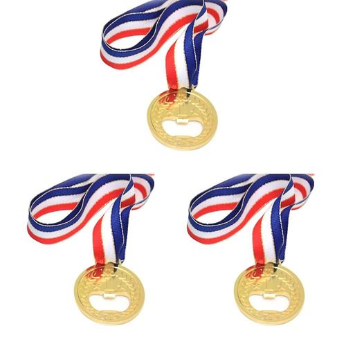 Lot De 3 Décapsuleurs En Forme De Médaille ¿ Tire-Bouchons En Métal Durable Pour Bars, Fêtes Et Décoration Intérieure