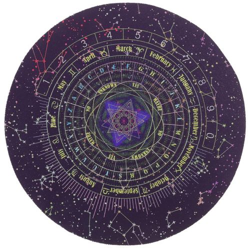 Nappe De Divination Violette De Qualité Supérieure - Tapis D'autel Spirituel Pour Rituels, Caoutchouc Durable, Portable, Design Élégant