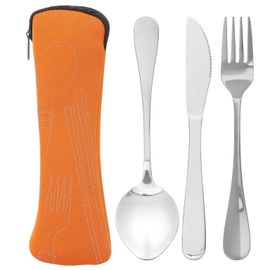 Ensemble De Vaisselle De Camping Haut De Gamme : Fourchette Et Cuillère En Aluminium Durables Pour Les Repas En Plein Air, Les Pique-Niques, La Randonnée Et Les Barbecues