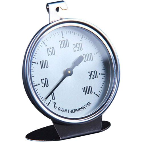 Thermomètre de four à grand cadran - Lecture facile, acier inoxydable durable, plage de 0 à 400 °F, parfait pour tous les appareils de cuisson