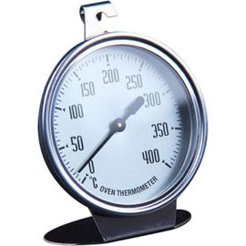 Thermomètre de four à grand cadran - Lecture facile, acier inoxydable durable, plage de 0 à 400 °F, parfait pour tous les appareils de cuisson
