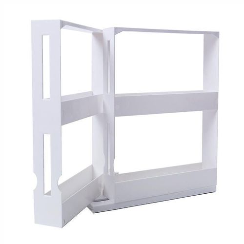 Étagère à épices extensible à 2 niveaux - Rangement rotatif pour bocaux, accès facile et gain de place dans la cuisine
