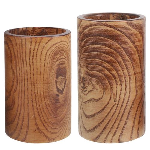 Ensemble D'ustensiles En Bois - 2 Supports De Rangement Pour Couverts Pour Cuisine Et Restaurant - Design Durable Et Élégant