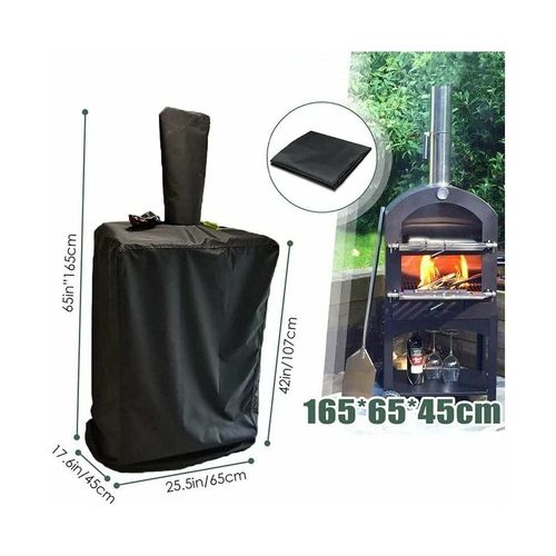 Housse de protection pour four à pizza imperméable et robuste - Résistante à la poussière et aux intempéries, convient aux fours de 165 x 45 x 65 cm, protection toutes saisons