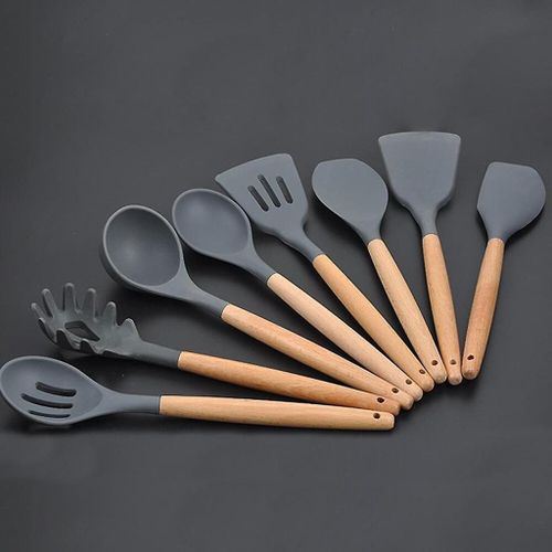 Ensemble D'ustensiles De Cuisine En Silicone 8 Pièces - Non Toxique, Antiadhésif, Facile À Nettoyer, Durable Et Sans Danger Pour Tous Les Ustensiles De Cuisine