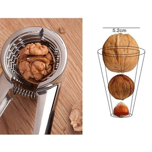 Casse-Noix Robuste À Ressort Pour Noix De Pécan, Noix, Noisettes Et Amandes - Outil De Cuisine Durable En Alliage De Zinc