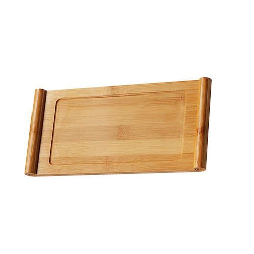 Plateau à thé élégant en bambou : accessoire de table durable et élégant pour la maison et le salon de thé
