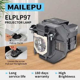 Lampe de projecteur V13H010L97 de haute qualité pour EPSON ELPLP97 PowerLite U50 EB-U50 EB-FH52 EB-FH06 EB-W51 EB-W50 EB-X50 avec boîtier ELPLP97-CBH CHINA Aucun