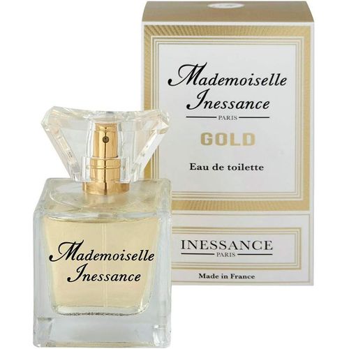 Kgabery-Inessance Paris-Eau De Toilette Pour Femme Mademoiselle Inessance Gold-Parfum Aux Notes Florales Et Lumineuses-Flacon Chic Et Moderne-Fabriqué Et Conditionné En France-50ml 