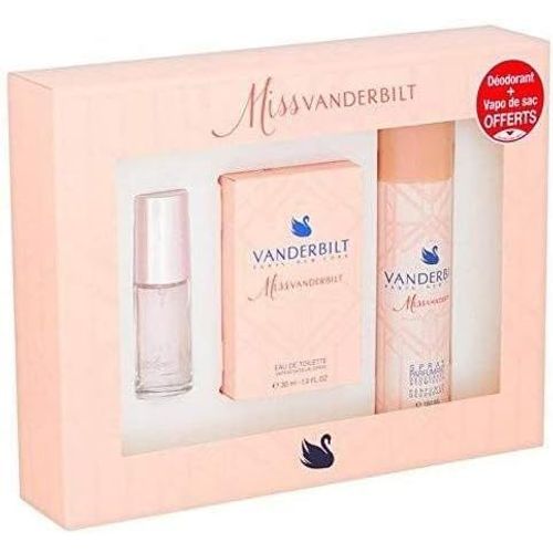 Kgabery-Miss Vanderbilt-Coffret Eau De Toilette 30 Ml-Spray Déodorant 150 Ml-Vaporisateur De Sac 15 Ml 