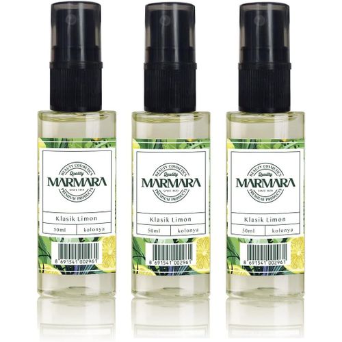 Kgabery-Kolonya Citron 3x50ml Vaporisateur Mini Bouteilles D'alcool | Eau Parfumée Turc | Après Rasage |Eau De Cologne| Limon Kolonya 