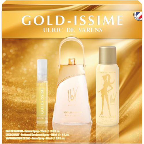 Kgabery-Coffret Parfum Gold-Issime-Eau De Parfum Femme 75 Ml + Déodorant 125 Ml + Vaporisateur De Sac 20 Ml-Floral Aldéhydé-Made In France 