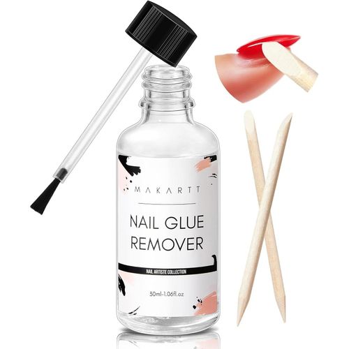 Kgabery-Dissolvant De Colle À Ongles, Avec Pinceau, 30 Ml, Pour Faux Ongles, Professionnel, Sans Acétone, Pour Faux Ongles 