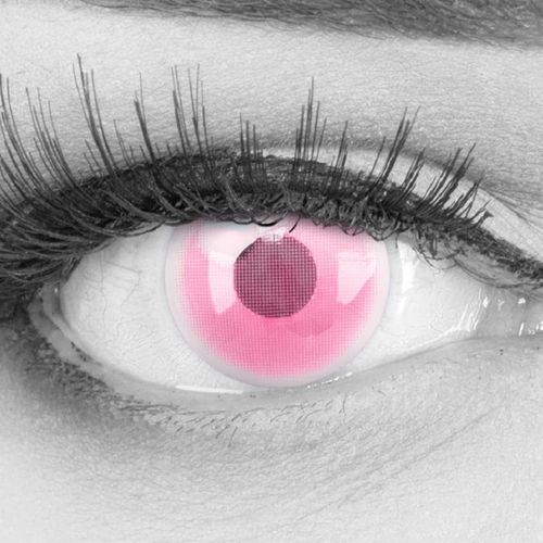 Kgabery-Lentilles Couleur Cosplay-Manga, Anime, Demon Nezuko. Pour Halloween, Fantaisie, Carnaval + Étuis À Lentilles De Contact I 1 Paire (2 Pièces) I Sans Correction I 0,00 Dioptries 