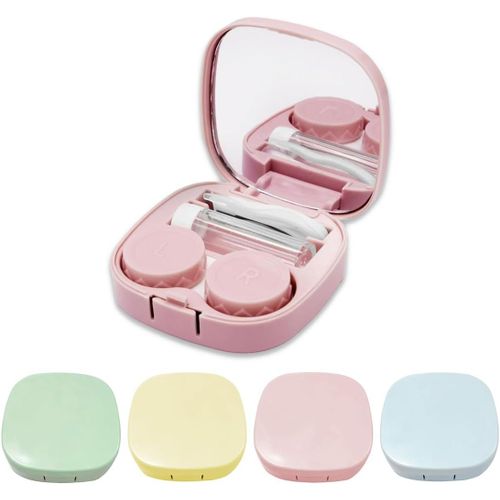 Kgabery-3 Pcs Étui À Lentilles De Contact Portable Hygiène Étui À Lentilles De Contact Ensemble De Voyage Avec Miroir Pour Les Voyages Quotidiens Comme Les Voyages Et Le Travail 
