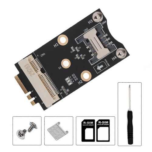 Adaptateur M.2 vers Mini PCIE Clé A/E Module WIFI 3G 4G avec carte SIM Emplacement Assemblage de carte d¿extension