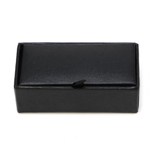 Faux Cuir Voyage Boutons De Manchette Anneaux Boîte De Rangement Pour Étui Pour Bouton De Manchette Luxe Dis