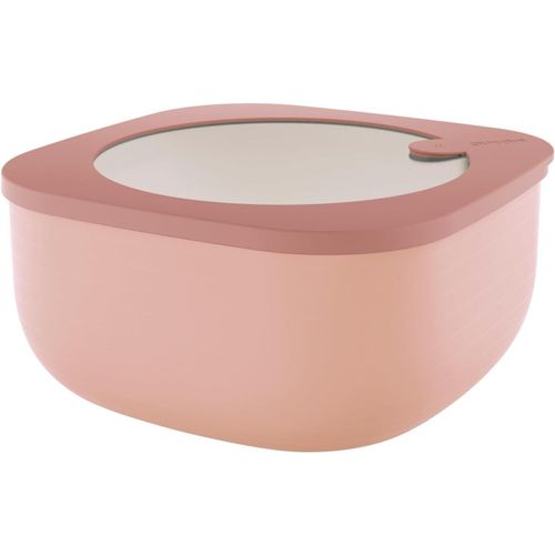 Gothicana By Emp- Kitchen Active Design, Store&more Bio, Récipients Hermétiques Bas Pour Réfrigérateur/Congélateur/Four À Micro-Ondes (L) - Rose Fleur De Pêcher, 19,5 X 19,5 X H9,3 Cm | 1900 Cc - 170