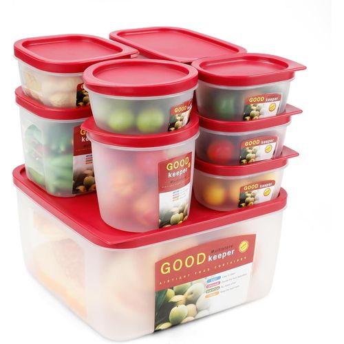 Gothicana By Empconservation Alimentaires Hermétiques Avec Couvercles, 10 Pièces Boîtes Alimentaires, Sans Bpa, Meal Prep Containers Pour Rangement Cuisine, Congélation Et Micro-Ondes