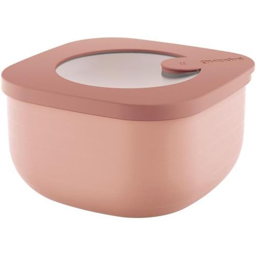 Gothicana By Emp- Kitchen Active Design, Store&more Bio, Récipients Hermétiques Bas Pour Réfrigérateur/Congélateur/Four À Micro-Ondes (S) - Rose Fleur De Pêcher, 12,2 X 12,2 X H6,8 Cm | 450cc - 17071