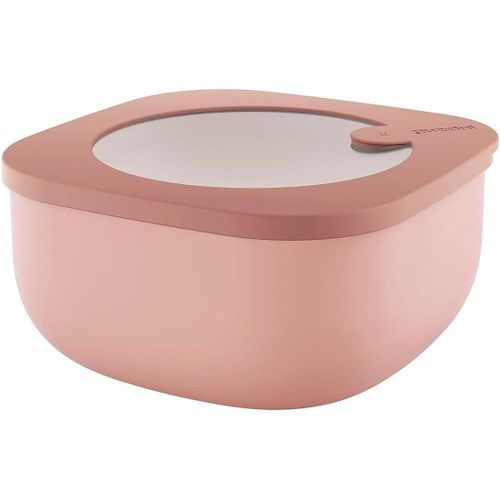 Gothicana By Emp- Kitchen Active Design, Store&more Bio, Récipients Hermétiques Bas Pour Réfrigérateur/Congélateur/Four À Micro-Ondes (M) - Rose Fleur De Pêcher, 16 X16 X H7,8 Cm | 975 Cc - 170720251