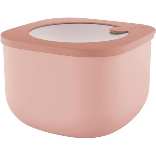 Gothicana By Emp- Kitchen Active Design, Store&more Bio, Récipients Hermétiques Hauts Pour Réfrigérateur/Congélateur/Four À Micro-Ondes (M) - Rose Fleur De Pêcher, 16 X16 X H10,7 Cm | 1550cc - 170723