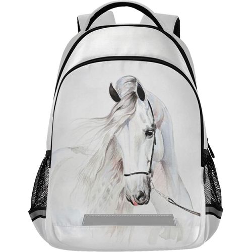 Sac À Dos Cheval Blanc Pour Étudiants, Garçons Et Filles