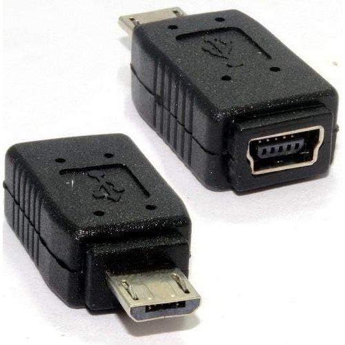 KGABERY-Adaptateur Mini Usb Femelle Vers Micro Usb Mâle | Femelle À Mâle | Noir | Pour Téléphones Portables Et Mp3 | 1 Unité