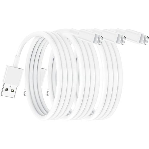 Kgabery-Lot De 3 Chargeurs Iphone Certifiés Apple Mfi 2 M, Câble Lightning 2 Mètres Iphone Pour Apple Iphone13/12/12mini/Iphone 11/11 Pro/11 Pro Max/X/Xs/Xr/Xs Max/8/8 Plus Ipad Airpods