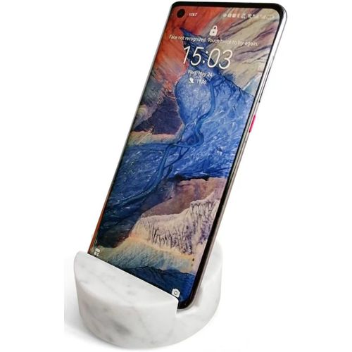 Kgabery-Luxueux Support De Téléphone Portable En Marbre Pour Téléphone Portable Tablette Sur Bureau, Comptoir, Table, Table De Chevet. Supports De Téléphone Portable En Pierre Véritable Solide