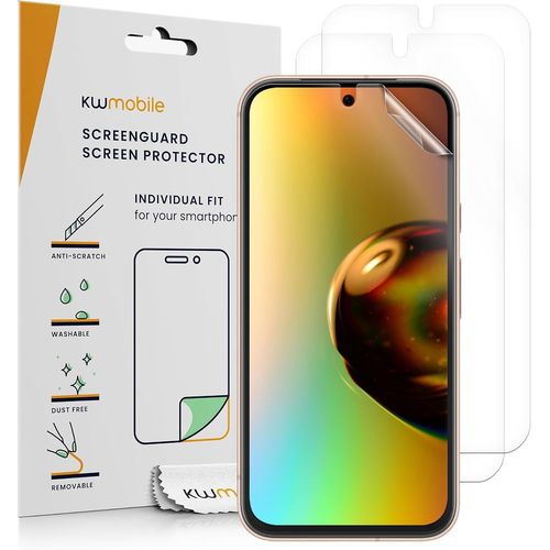 Kgabery-Film Protection Écran Téléphone Compatible Avec Google Pixel 8a Film Écran-Set 3x Film Transparent En Plastique