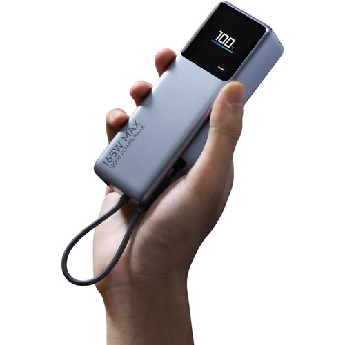 Kgabery-165w Power Bank 10000mah Con Cable Integrado Gris