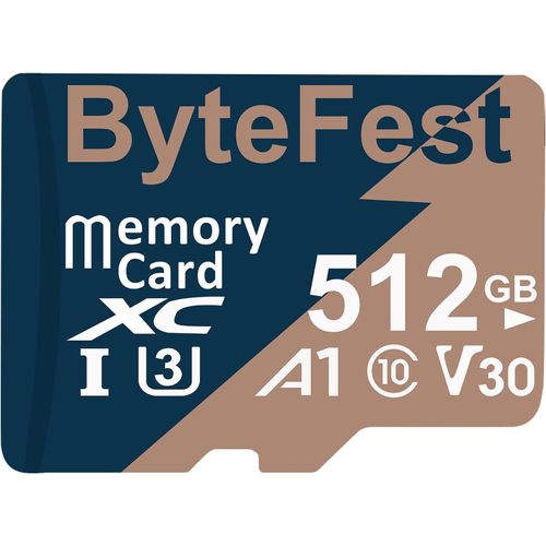 Kgabery-Carte Mémoire Microsd 512go Avec Adaptateurs, Uhs-I U3 C10 V30 4k Uhd, Tf Card Pour Caméras D'action Drone Consoles De Jeux-Générique