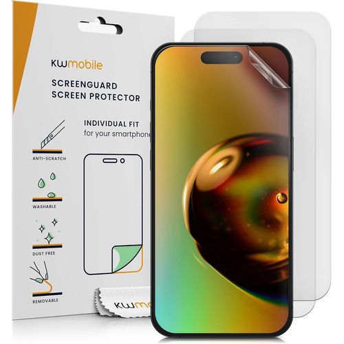Kgabery-3x Film Protection Compatible Avec Apple Iphone 15-3x Film De Protection D'écran Mat Pour Téléphone En Plastique