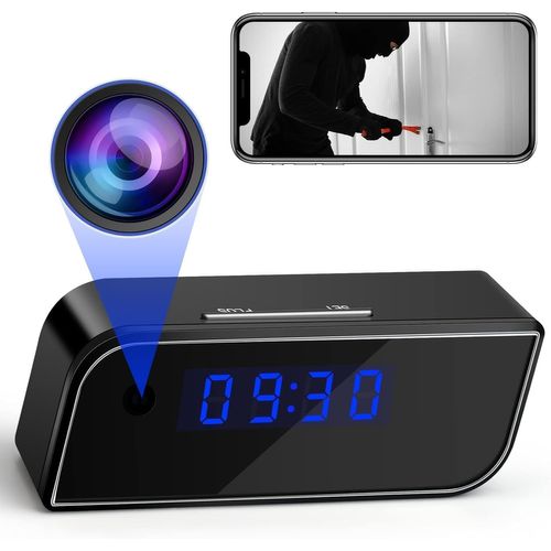 CLOUDDS_Wifi Mini Dv Caméra Espion-4K Hd 1080P Réveil Enregistreur Vidéo Sans Fil Vision Nocturne Capteur De Détection De Mouvement Sécurité À Domicile Dvr Moniteur Pour Animaux De Compagnie Nounou