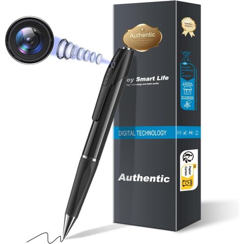 CLOUDDS_1080P Camera Espion Stylo Caméra Cachée Stylo Mini Camera De Surveillance Interieur/Extérieur Avec Enregistrement Video Ou Prise De Vue Spy Cam Caméra De Sécurité Pour Le Bureau À Domicile