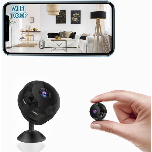 CLOUDDS_Mini Camera Espion Sans Fil Wifi 1080P Caméra Espion Invisible Micro Petite Extérieur Discrete A Distance Maison De Interieur Extérieur Surveillance Spy Cam Grande Enregistrement