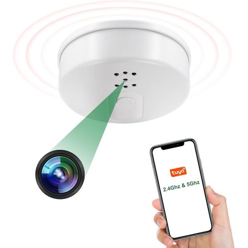 CLOUDDS_Caméra Espionne Cachée 2.4G Et 5G,Mini Camera Espion Sans Fil Hd 1080P,Camera Interieur Discrete Avec Vision Nocturne Et Détection De Mouvement Spy Cam Convient Pour L'Intérieur