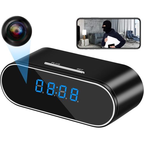 CLOUDDS_Camera Espion 1080P Mini Camera Surveillance Wifi Interieur Caméra De Surveillance Sans Fil Micro Camera Espion A Distance Discrete Enregistreur Spy Cam Vision Nocturne Invisible Detecteur Mo