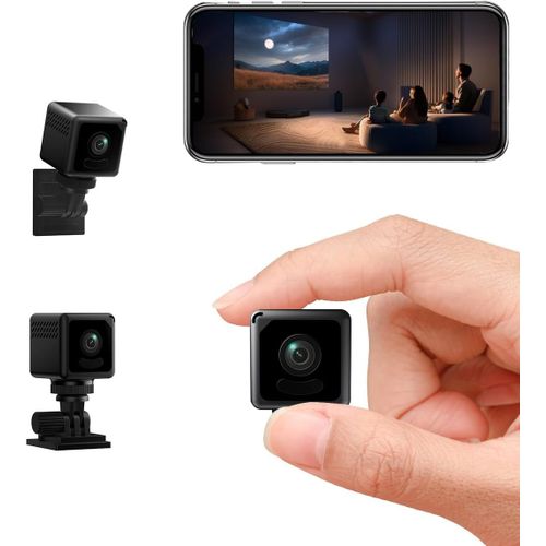 CLOUDDS_Mini Caméra Espion Wifi 1080P,Caméra De Surveillance Intérieure/Extérieure Sans Fil Avec Détection De Mouvement Et Vision Nocturne,Camera Cachée Spy Cam Pour Voiture/Maison/Enfants
