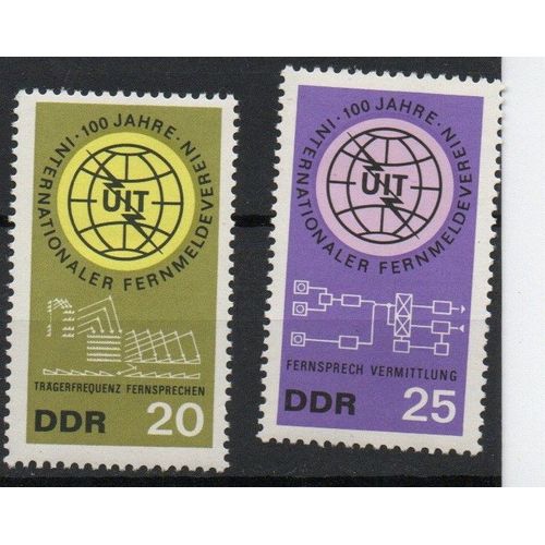 Allemagne Timbres Union Internationale Des Télécommunications 1965
