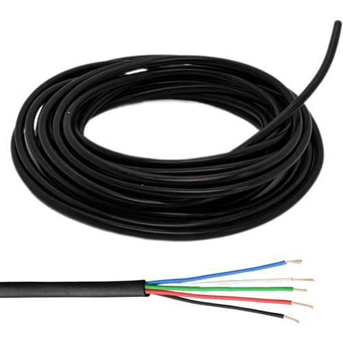 Cloudds_5x 0,34mm² Câble De Commande Led Noir 10m I Câble Gainé 5 Fils Flexible I Câble De Commande Blindé,Rallonge Liyy,Câble Électrique
