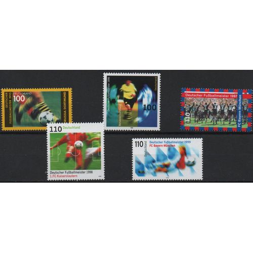 Allemagne Timbres Les Champions D' Allemagne De Football